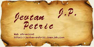 Jevtan Petrić vizit kartica